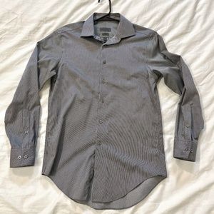 Calvin Klein dress shirt grey striped 15 32/33